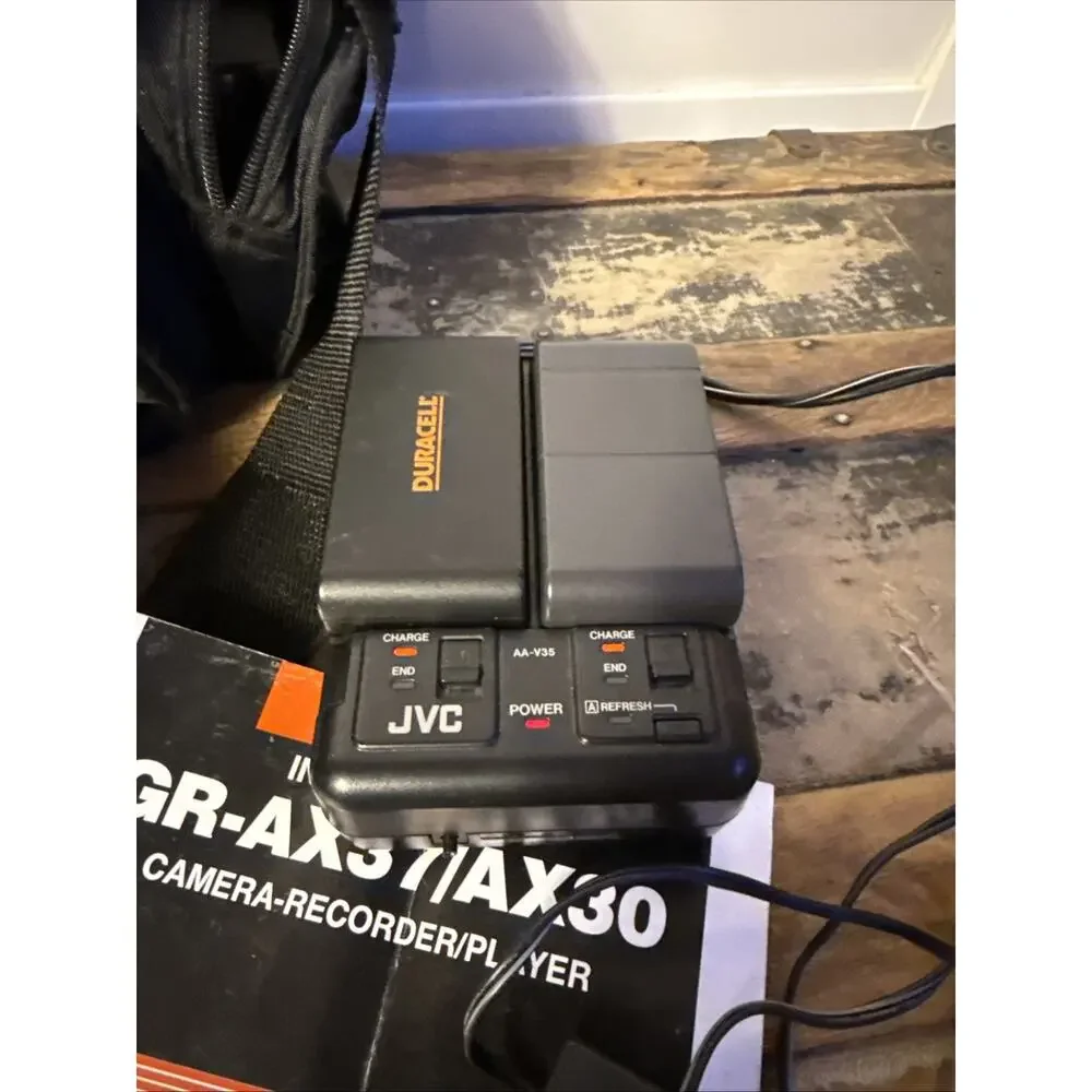 Vintage JVC GR-AX30 Compact VHS Camcorder Bundle - As Is / Untested